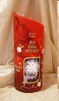 Fotokerze zur Rubinhochzeit
