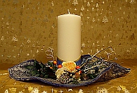 Stumpenkerze 140 blau