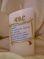 Spruchkerze f�r ABC - Sch�tzen