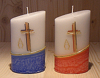 Konfirmationskerze-Tisch-Dekoration