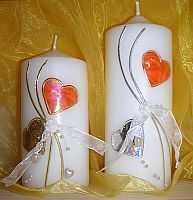 2 Herzen (linke Kerze)