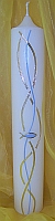 Taufkerze Modern - Blau