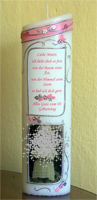 Fotokerze mit Spruch 2